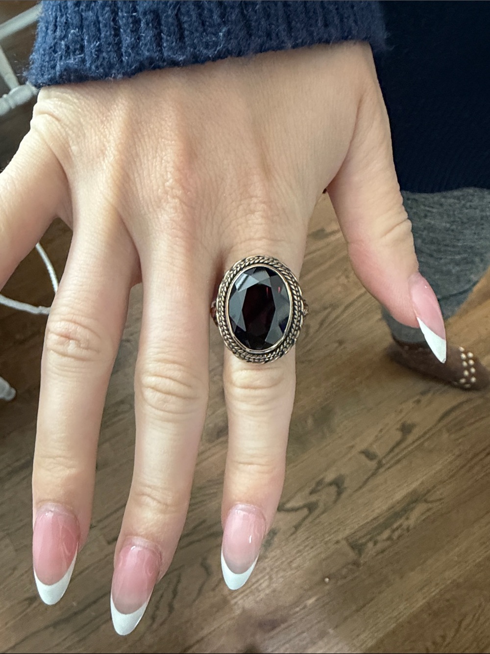 Stephen Dweck Garnet / Bronze Statement Ring